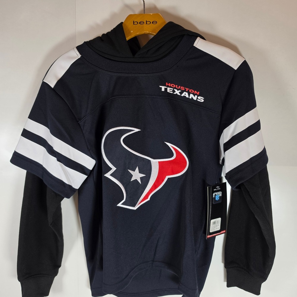 NFL‎ Ultra Game Houston Texans Youth Hoodie Jersey Shirt Navy Size M 10-12 NWT